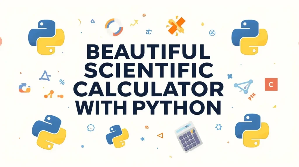Build calculator in Python is a classic project that helps developers enhance their skills in GUI programming, math functions, and secure code execution. In this tutorial, we will guide you step by step to build a professional and safe calculator in Python using Tkinter, featuring a dark theme, memory functions, and history tracking.